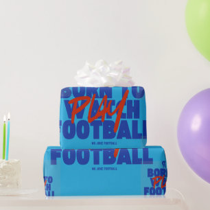 Girl Born to Play Football Wrapping Paper