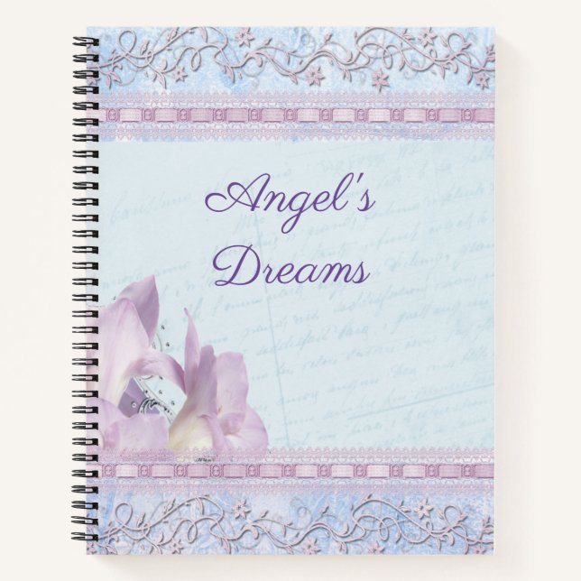 Girl Boss Blue & Pink Personalised Notebook (Front)