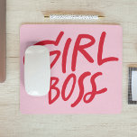 Girl Boss Bold Typography Red & Pink Feminine Mouse Pad<br><div class="desc">Add a pop of confidence to your workspace with this bold Girl Boss mouse pad. Featuring striking red and pink feminine typography,  it’s the perfect desk accessory for entrepreneurs,  creatives,  and anyone who loves a stylish reminder of their power. Chic,  empowering,  and practical—work like a true boss every day.</div>
