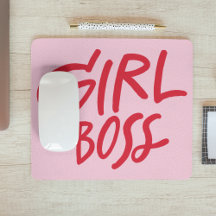 Girl Boss Bold Typography Red & Pink Feminine