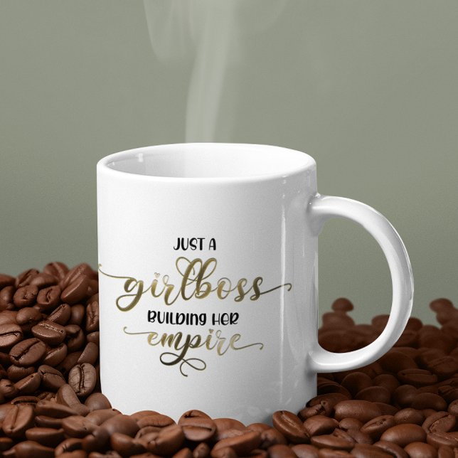 Girl Boss Building Her Empire Gold Script Coffee Mug (Girl Boss Building Her Empire Gold Script Coffee Mug)