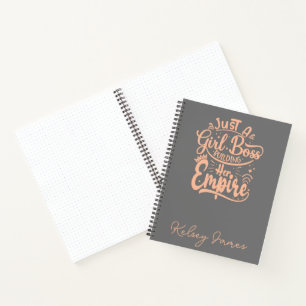 Girl Boss Building Her Empire Personalised  Notebook