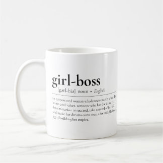 Girl-Boss Definition Modern Girl Boss Office  Coffee Mug