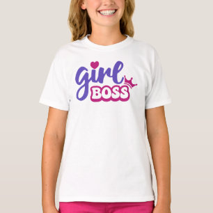 Girl Boss Girls’ T-Shirt – Empowering Kids Graphic