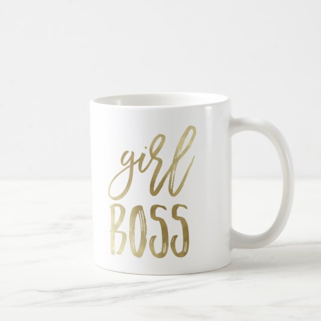 Girl Boss | Gold Coffee Mug (Right)