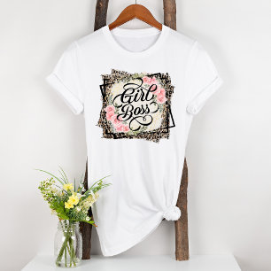 Girl Boss Modern Leapord Print Tri-Blend Shirt