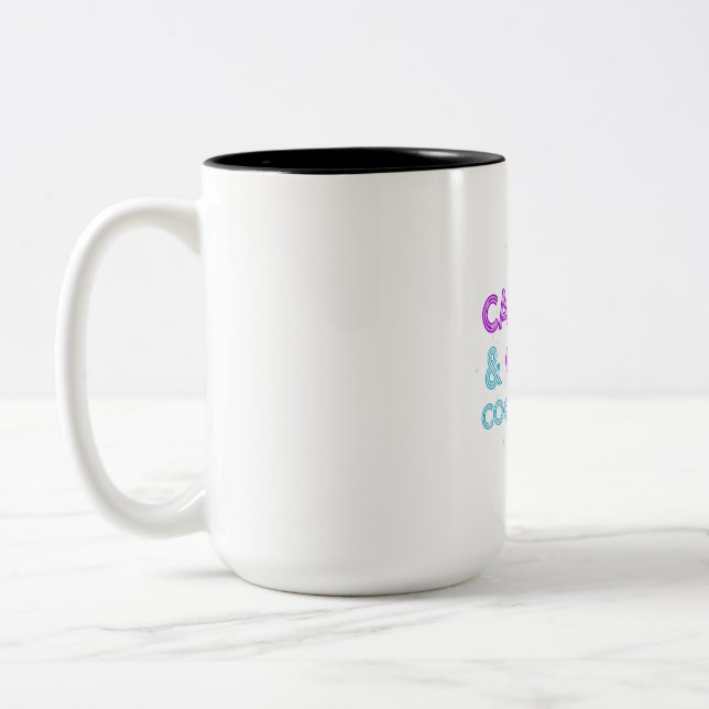 Girl Boss Mug Caffeine, &Chaos Office cup  (Left)