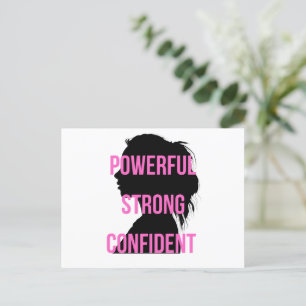Girl Boss Pink Black  Holiday Postcard
