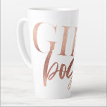 Girl Boss | Rose Gold Black Text | Latte Mug<br><div class="desc">GIRL BOSS - modern,  fun,  trendy and powerful

***For additional zazzle business stationery,  advertising or merchandising items to match this item,  please contact us through the designer contact on the our zazzle homepage.</div>