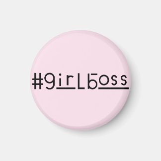 Girl Boss Small Magnet Girly Light Pink