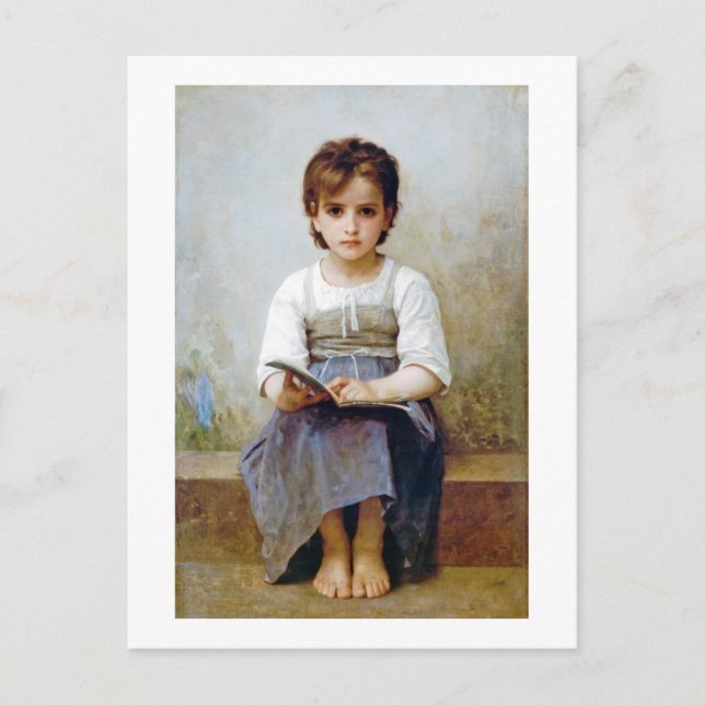 Girl, Bouguereau Postcard (Front)