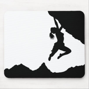 girl boulderer and Matterhorn Mouse Pad