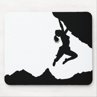 girl boulderer and Matterhorn Mouse Pad