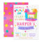 Girl Bounce House Birthday Party Invitations