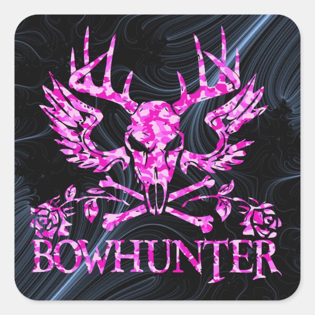 GIRL BOWHUNTER SQUARE STICKER (Front)