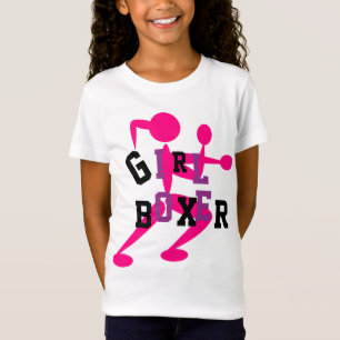 GIRL BOXER  Tshirt Purple Pink ADD NAME on Back