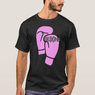 Girl Boxer Woman Boxing Pink Boxing Gloves T-Shirt