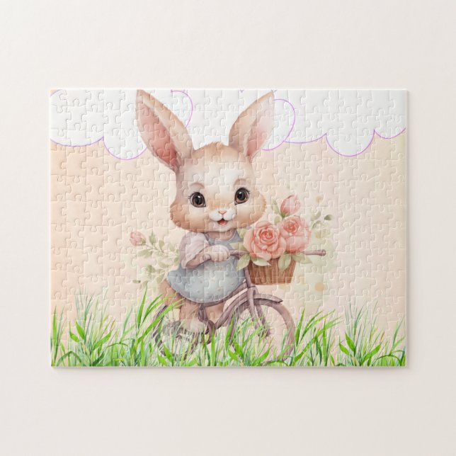 Girl bunny jigsaw puzzle (Horizontal)