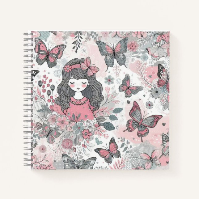 Girl butterfly notebook (Front)