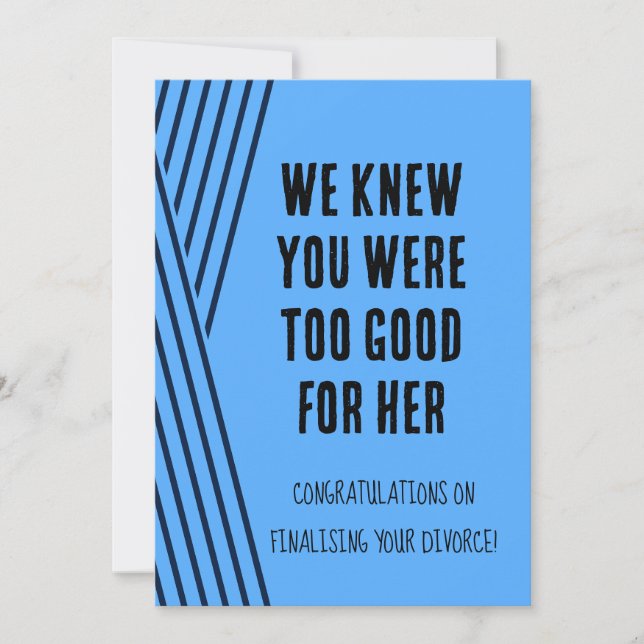 Girl, Bye, Blue Divorce Card (Front)