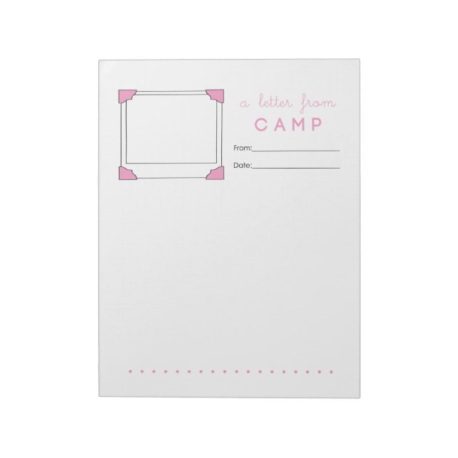 Girl Camp Stationery Camp Letter Notepad (Rotated)