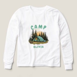 Girl Camping T-Shirt Personalized Camp T-Shirt