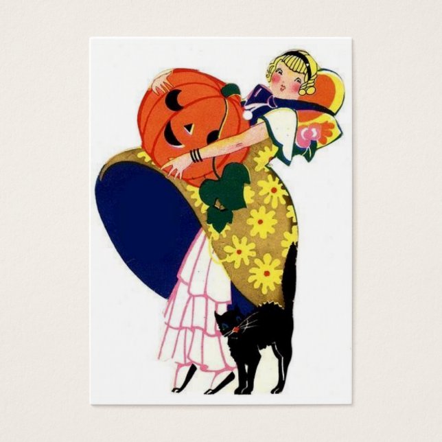 Girl carrying pumpkin (Front)
