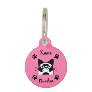 Girl Cat Feline Lovers Owners Pet Tag