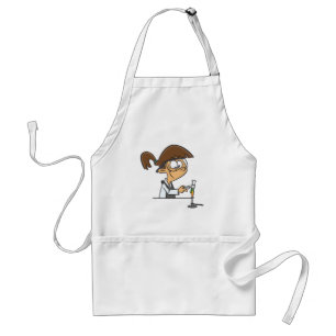 Girl Chemist Conducting Science Experiment Standard Apron
