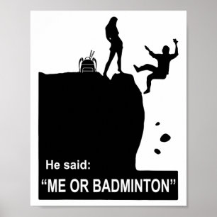 Girl Choose Badminton Instead Boy  Poster