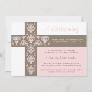 Girl Christening  Invitation