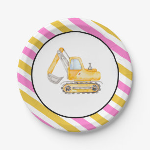 Girl Construction Vehicle Plates
