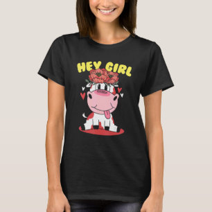 Girl Cow   Cute Farm Animal   Cattle Women Farmer T-Shirt
