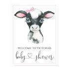 Girl Cow Farm Baby Shower Signs