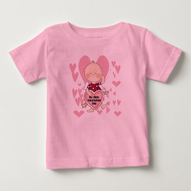 Girl Cupid 1st Valentine Tshirts and Gifts (Front)