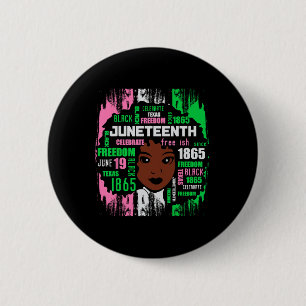 Girl Cute Aka Juneteenth Tee Black History America 6 Cm Round Badge