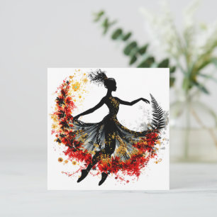girl dance flowers impulse inspiration spring natu card