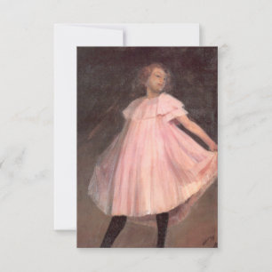 Girl Dancer in a Pink Dress Card