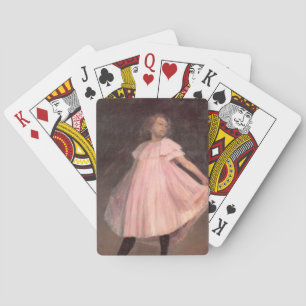 Girl Dancer in a Pink Dress Playing Cards