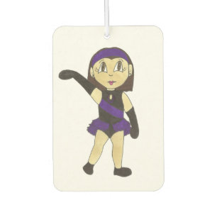 Girl Dancer Jazz Dance Class Recital Black Purple Car Air Freshener