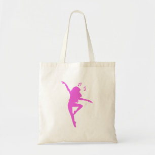 Girl dancer silhouette - Choose background color Tote Bag