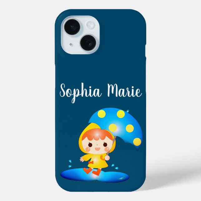 Girl Dancing Under the Rain Case-Mate iPhone Case (Back)