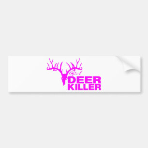 GIRL DEER KILLER BUMPER STICKER
