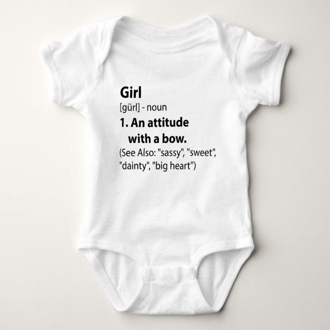 Girl Definition Baby Bodysuit (Front)