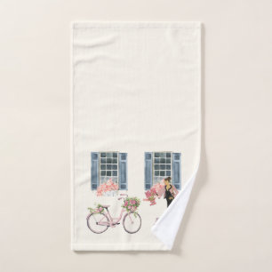 Girl Designer Bag Purse Dog Dogs art print Hand Towel