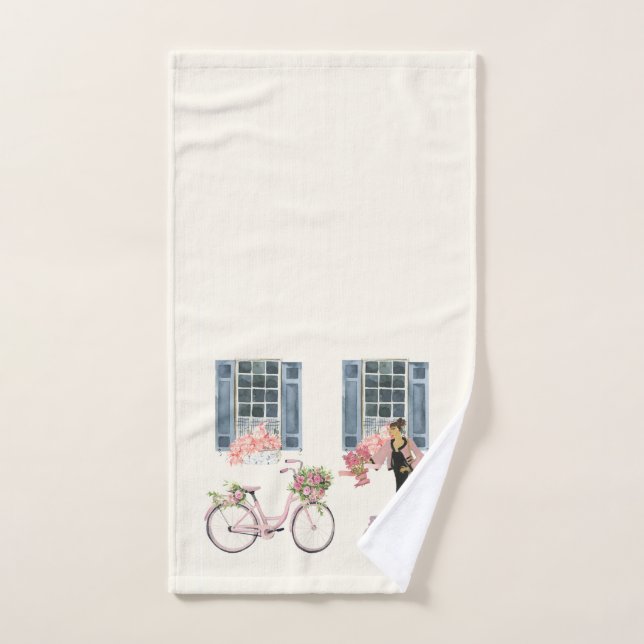 Girl Designer Bag Purse Dog Dogs  art print Hand Towel (Hand Towel)