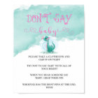 Girl Dinosaur Pink Peony Don’t Say Baby Invites