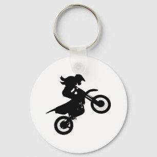Girl Dirt Bike   Key Ring