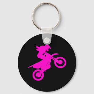 Girl Dirt Bike Key Ring