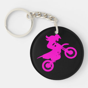 Girl Dirt Bike Key Ring